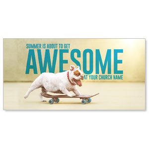Awesome Summer Dog 11" x 5.5" Oversized Postcards
