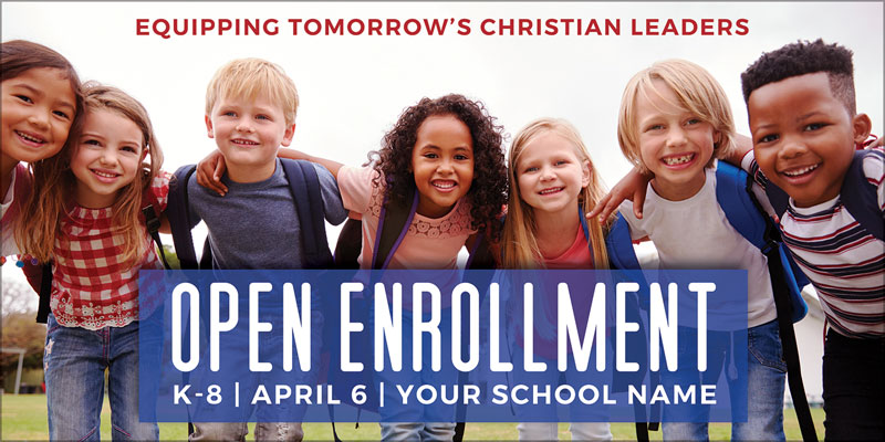 Church Postcards, Fall - General, Kids Enroll Together, 5.5 x 11