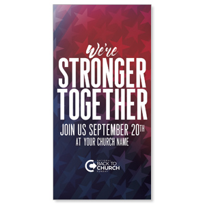 BTCS Stronger Together Stars 11" x 5.5" Oversized Postcards