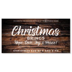 Dimensional Wood Christmas 11" x 5.5" Oversized Postcards