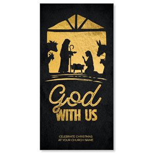 God With Us Gold 11" x 5.5" Oversized Postcards