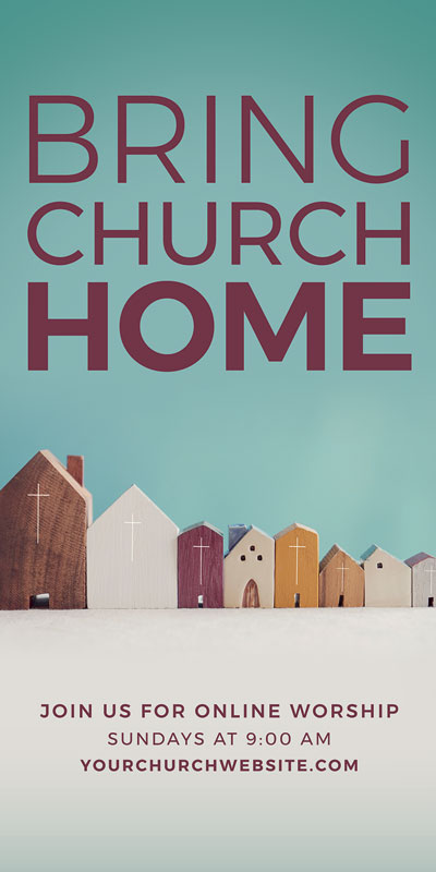 Church Postcards, Welcome Back, Bring Church Home, 5.5 x 11