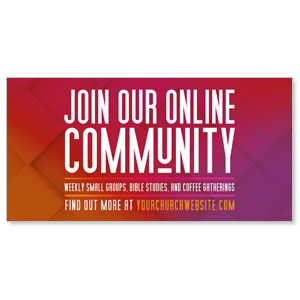 Join Our Community Gradient 11" x 5.5" Oversized Postcards