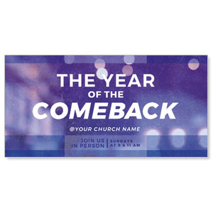 Comeback Blue 11" x 5.5" Oversized Postcards