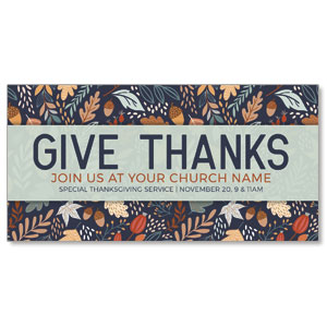 Autumn Give Thanks 11" x 5.5" Oversized Postcards