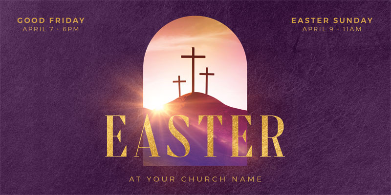 Church Postcards, Easter, Easter Sunrise Window, 5.5 x 11