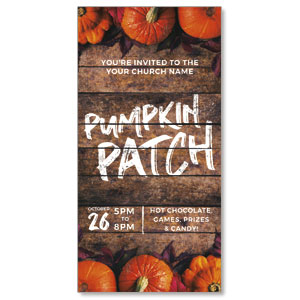 Pumpkin Patch Wood Grain 11" x 5.5" Oversized Postcards
