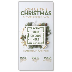 Christmas QR Code 11" x 5.5" Oversized Postcards