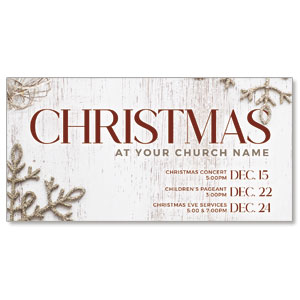 Christmas Events Snowflake 11" x 5.5" Oversized Postcards