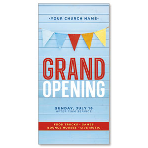 Grand Opening Flags 11" x 5.5" Oversized Postcards