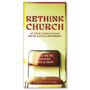 Rethink Church Chair 11" x 5.5" Oversized Postcards