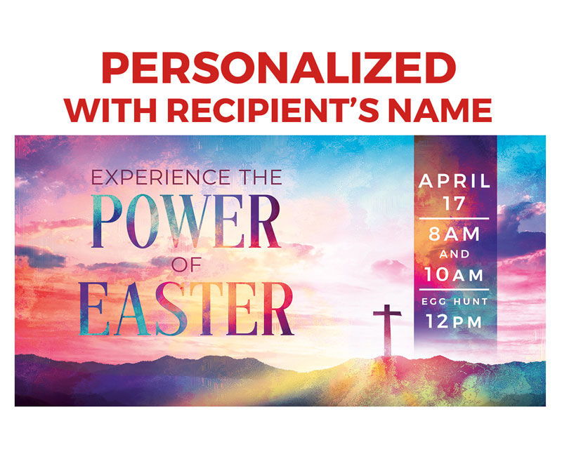 Church Postcards, Easter, Experience The Power (Personalized), 5.5 x 11