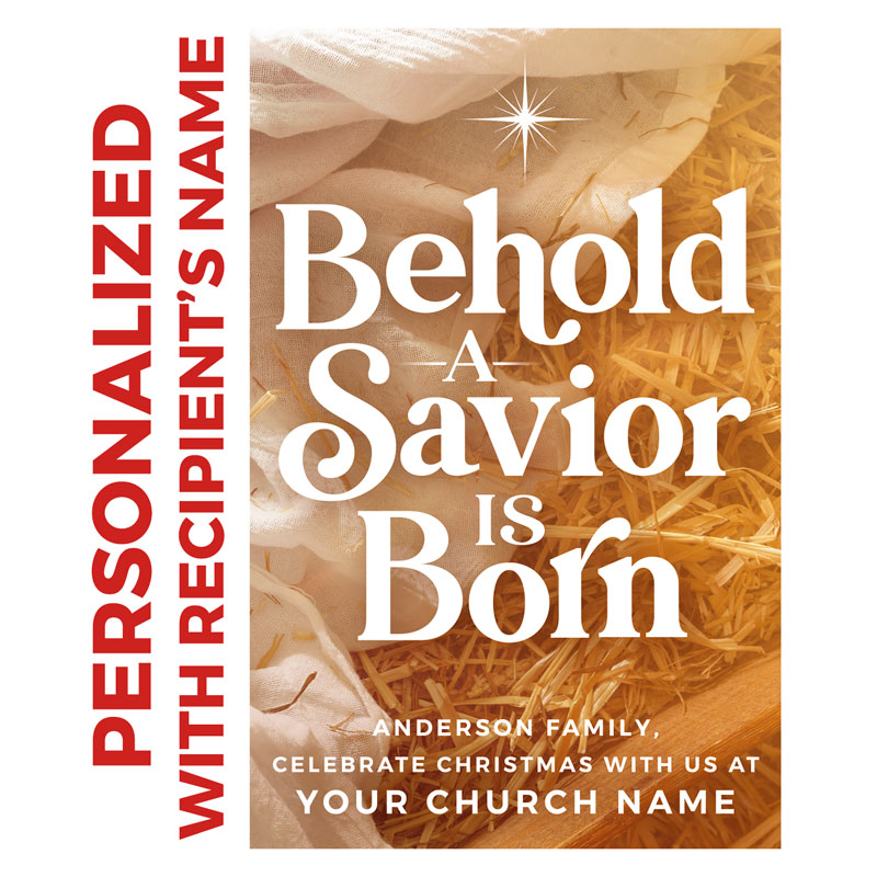 Church Postcards, Christmas, Behold A Savior, 5.5 X 8.5