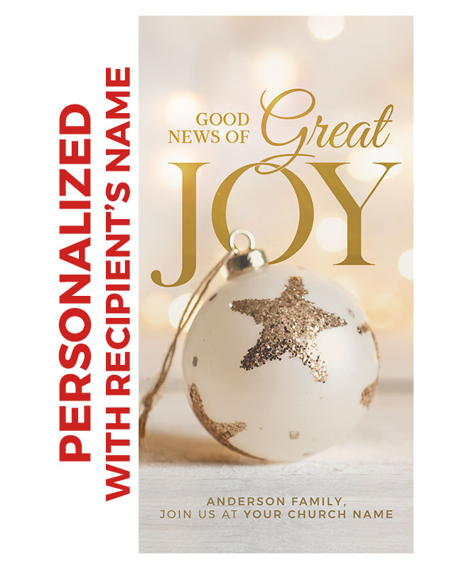 Church Postcards, Christmas, Great Joy Ornament, 5.5 x 11