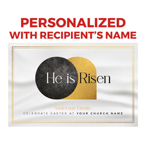 He Is Risen Gold Personalized IC