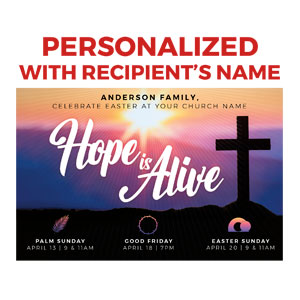 Hope Is Alive Sunrise Cross Personalized IC