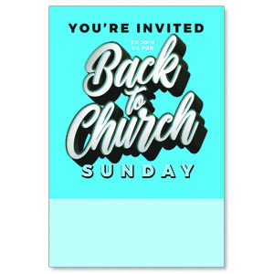 Back to Church Sunday Celebration Blue Posters