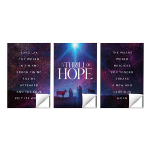 Thrill of Hope Sky Triptych 24 x 36 Quick Change Art