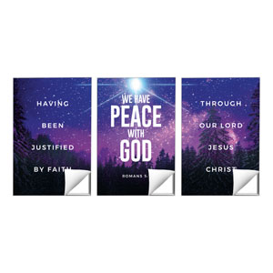 Peace On Earth Sky Triptych 24 x 36 Quick Change Art