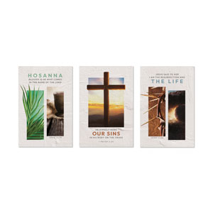 Easter Season Images Triptych 23" x 34.5" Rigid Wall Art