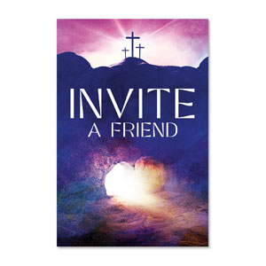 Easter Cross Tomb Invite A Friend 23" x 34.5" Rigid Sign