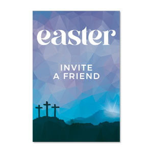 Easter Mosaic Crosses Invite A Friend 23" x 34.5" Rigid Sign