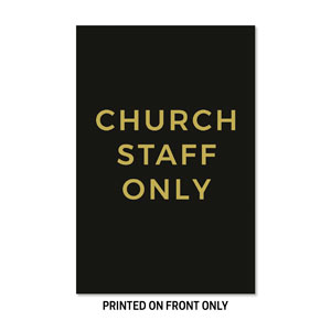 Church Staff 23" x 34.5" Rigid Sign