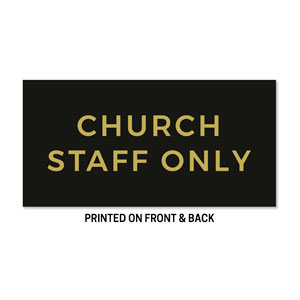 Church Staff 23" x 11.5" Rigid Sign