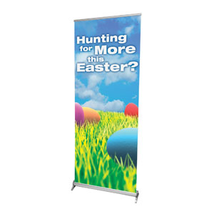 Easter Hunt 2'7" x 6'7"  Vinyl Banner