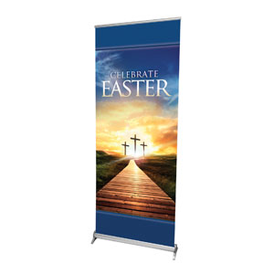 Easter Crosses Path 2'7" x 6'7"  Vinyl Banner