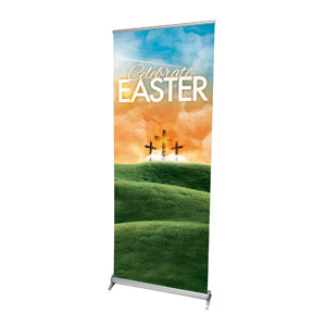 Easter Landscape 2'7" x 6'7"  Vinyl Banner
