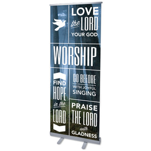 Phrases Worship 2'7" x 6'7"  Vinyl Banner
