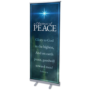 Christmas of Peace Luke 2:14 2'7" x 6'7"  Vinyl Banner