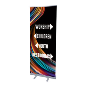 Twisted Paint Directional 2'7" x 6'7"  Vinyl Banner