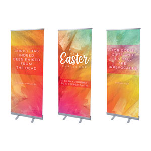 The Easter Challenge Triptych 2'7" x 6'7"  Vinyl Banner