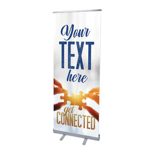 Connected Your Text 2'7" x 6'7"  Vinyl Banner
