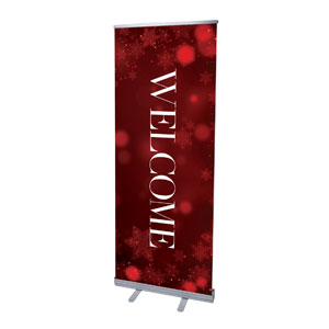 Peace Be With You Red Welcome 2'7" x 6'7"  Vinyl Banner