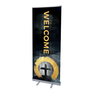 Hope Is Alive Gold Welcome 2'7" x 6'7"  Vinyl Banner