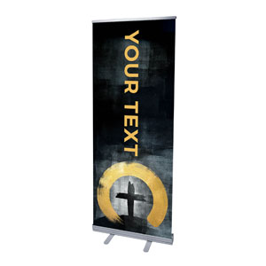Hope Is Alive Gold Your Text 2'7" x 6'7"  Vinyl Banner
