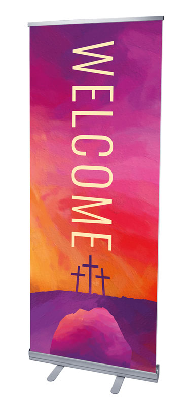 Banners, Easter, Calvary Paint, 2'7 x 6'7