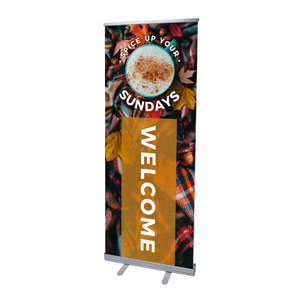 Spice Up Your Sunday 2'7" x 6'7"  Vinyl Banner