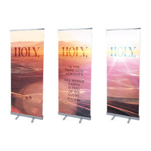 Desert Sunrise Isaiah 6:3 2'7" x 6'7"  Vinyl Banner