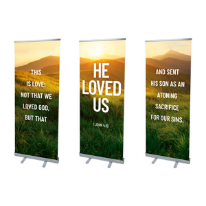 Easter of Hope Meadow Triptych 2'7" x 6'7"  Vinyl Banner