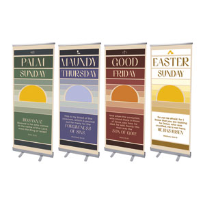 Easter Sunrise Set 2'7" x 6'7"  Vinyl Banner