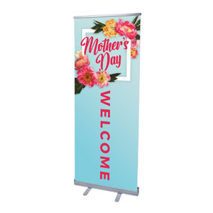 Mother's Day Floral Frame 2'7" x 6'7"  Vinyl Banner