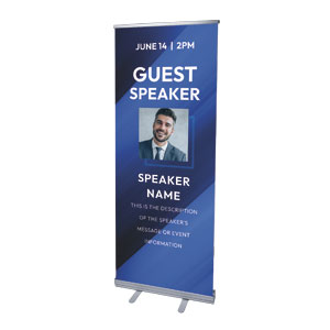 Guest Speaker 2'7" x 6'7"  Vinyl Banner