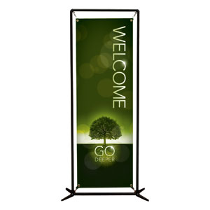 Deeper Roots Welcome 2' x 6' Banner