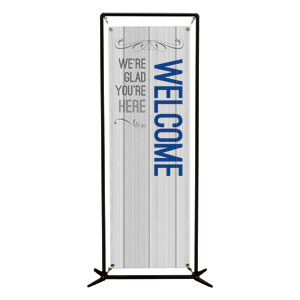 Painted Wood Welcome 2' x 6' Banner