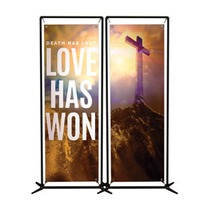 Love Has Won Pair 2' x 6' Banner