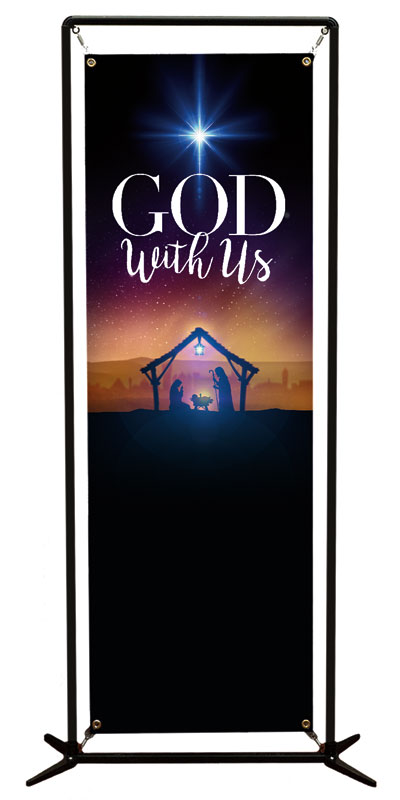 Banners, Christmas, God With Us Advent, 2' x 6'